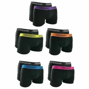 2 x Kappa Trunks Mens Black Boxers Underwear Trunk Boxer Shorts S M L Xl Xxl