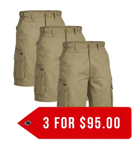 Bisley Original 8 Pocket Cargo Short-3 Pack- (BSHC1007-1)