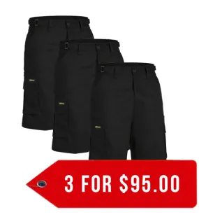 Bisley Original 8 Pocket Cargo Short-3 Pack- (BSHC1007-1)