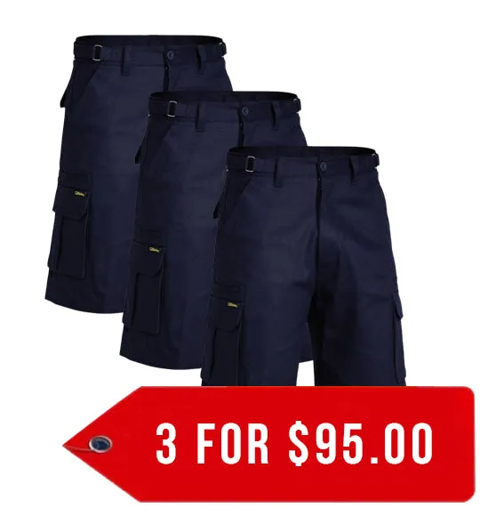 Bisley Original 8 Pocket Cargo Short-3 Pack- (BSHC1007-1)