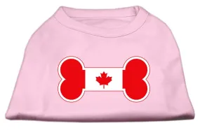 Bone Shaped Canadian Flag Screen Print Shirts Light Pink S (10)