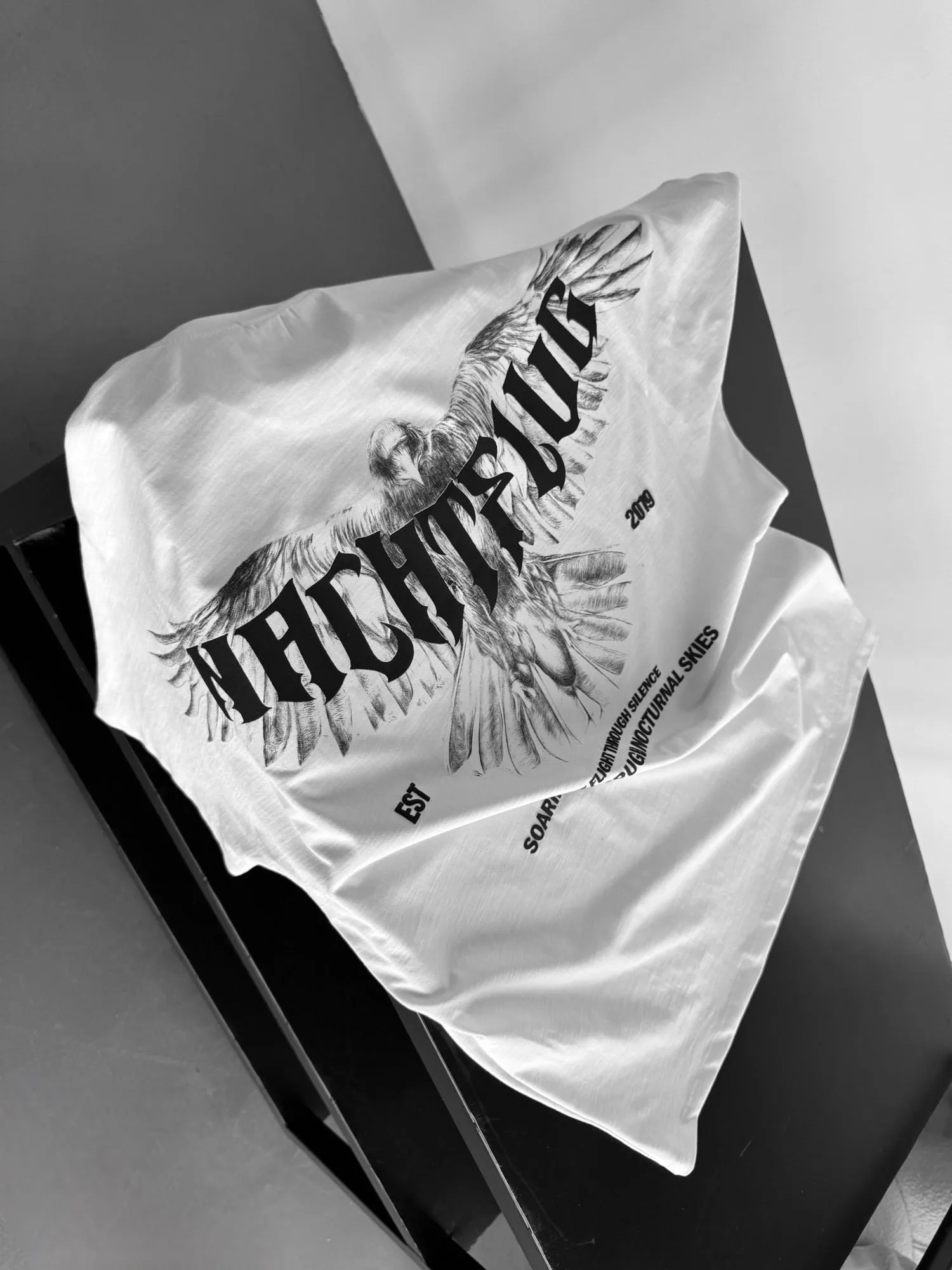 Oversize "Nachtflug" T-Shirt - Ecru