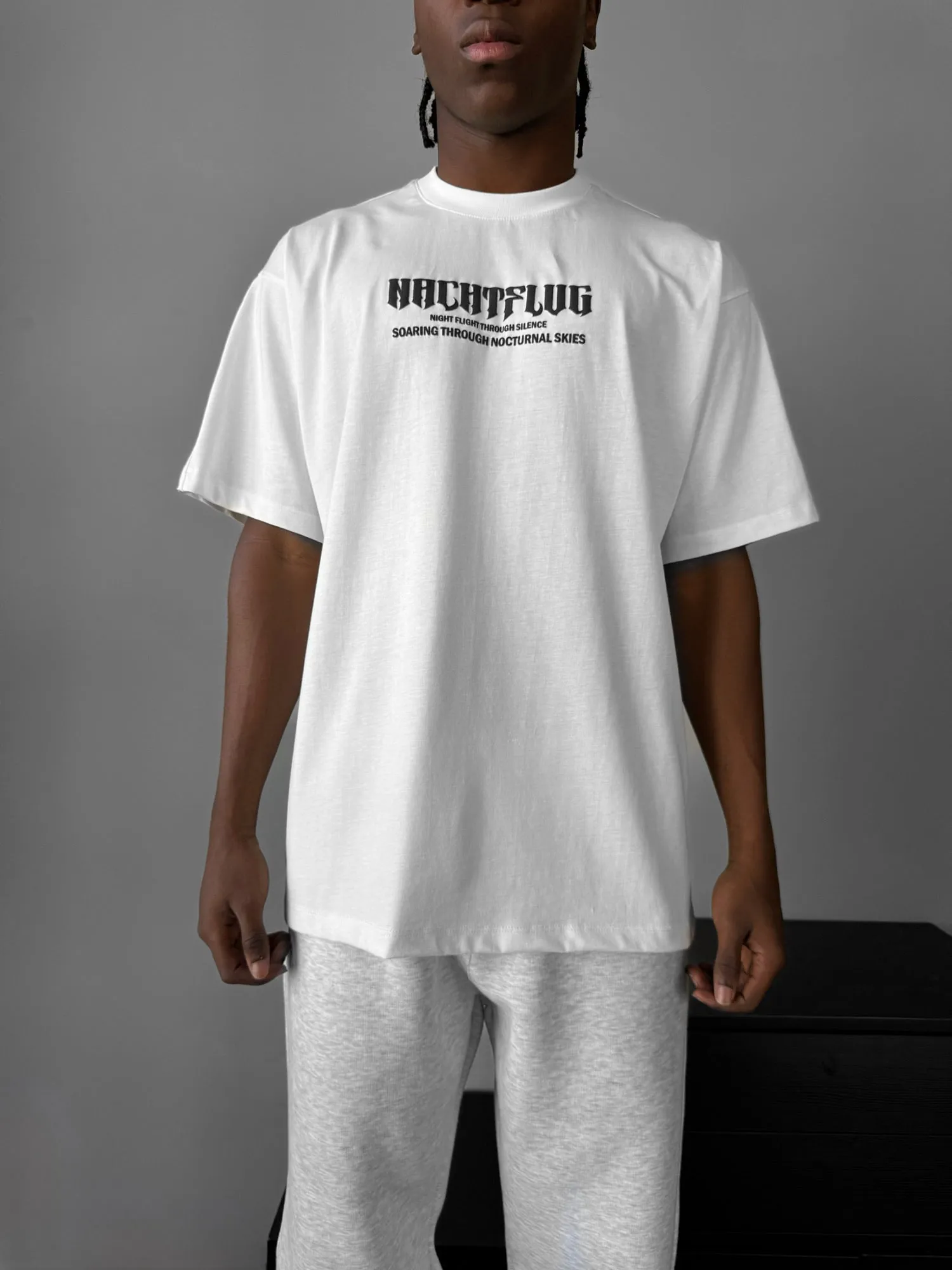 Oversize "Nachtflug" T-Shirt - Ecru